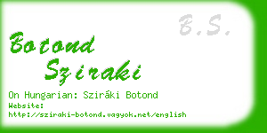 botond sziraki business card